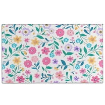 Pioneer Flower Floral Print Pattern Door Rugs,Washable Non Slip Door Mats Indoor,Decorative Door Mats,Entry Mat Indoor for Entrance,Bedroom,Kitchen,Bathroom,17"x30"