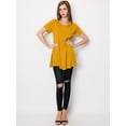 thumbnail image 6 of Made by Johnny Women's Tunic Top Casual T Shirt for Leggings S-5XL Plus Size M MUSTARD, 6 of 6