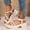 Beige, variant on YOUYEDIAN Strappy Sandals for Women Summer Fashion Stretch Strap Versatile Open Toe Comfy Platform Block Heel Flats Casual Breathable Slip On Outdoor Beach Sandals