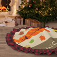 thumbnail image 5 of Sigee Hello Fall Gnomes 1 for Christmas Decoration Tree Skirt Christmas Plaid Tree Skirt,Christmas home decor Holiday Tree Skirt Fits TChristmas Tree-36", 5 of 6