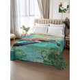 thumbnail image 2 of Sea Turtle Flat Sheet Only Twin Size, Soft Breathable Bed Top Sheets for Mattress, Coastal Nautical Ocean Summer Beach Luxury Bedding Flat Sheets for Home Hotel Bedroom Bed Protection, 2 of 9
