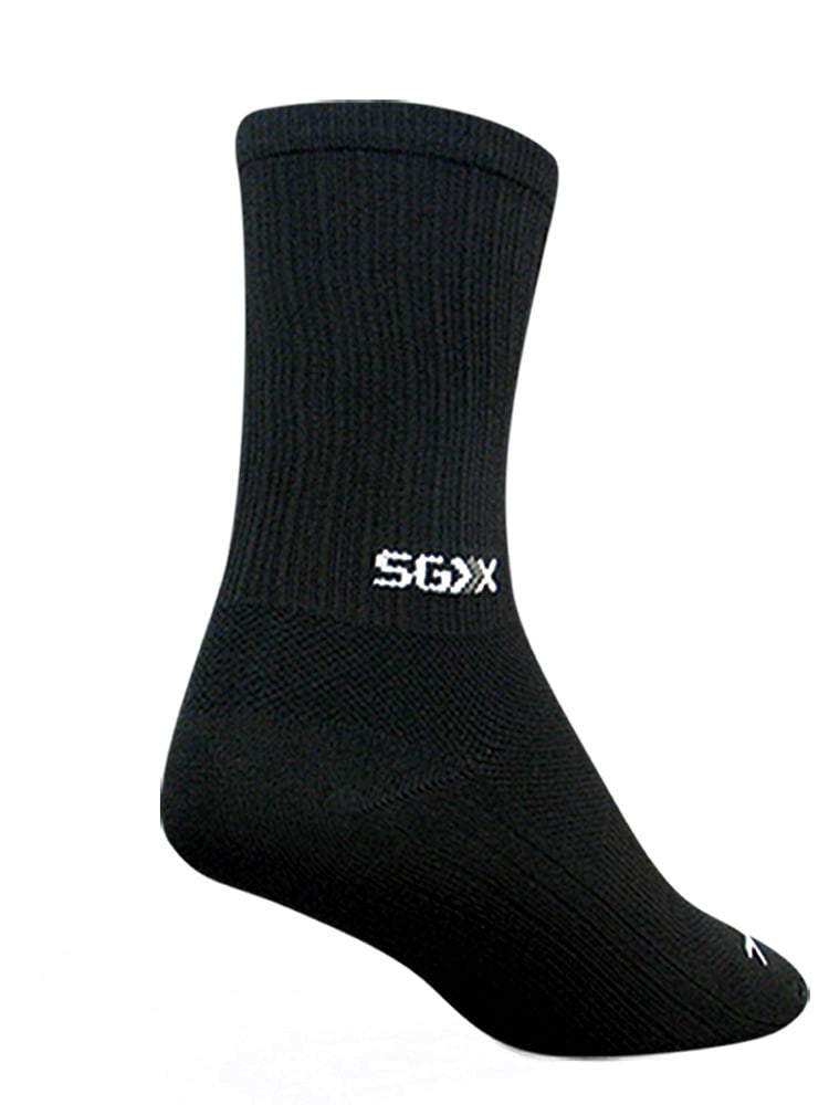 5 inch SockGuy SGX Raceday Socks Black Small/Medium 