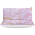 thumbnail image 3 of HAHDAXIA Marble Pattern Bedding Solid Comforter Set for All Seasons,3 Pieces(1 Comforter+2 Pillowcases),Soft Microfiber Bedding Set King(90"x90"), 3 of 7