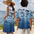 thumbnail image 2 of KUIFORTI Matching Hawaiian Outfits for Couples Couple Matching Outfits for Beach Seaside Hawaiian Palm Tree Breathable Womens Summer Dresses Soft and Comfortable, 2 of 7