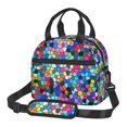 thumbnail image 1 of Disketp Colorful Tie Dye Stained Glass 2 Lonchera Térmica para Mujer y Hombre, Bolsa de Almuerzo Reutilizable e Impermeable para Trabajo, Viajes y Picnic, 1 of 7