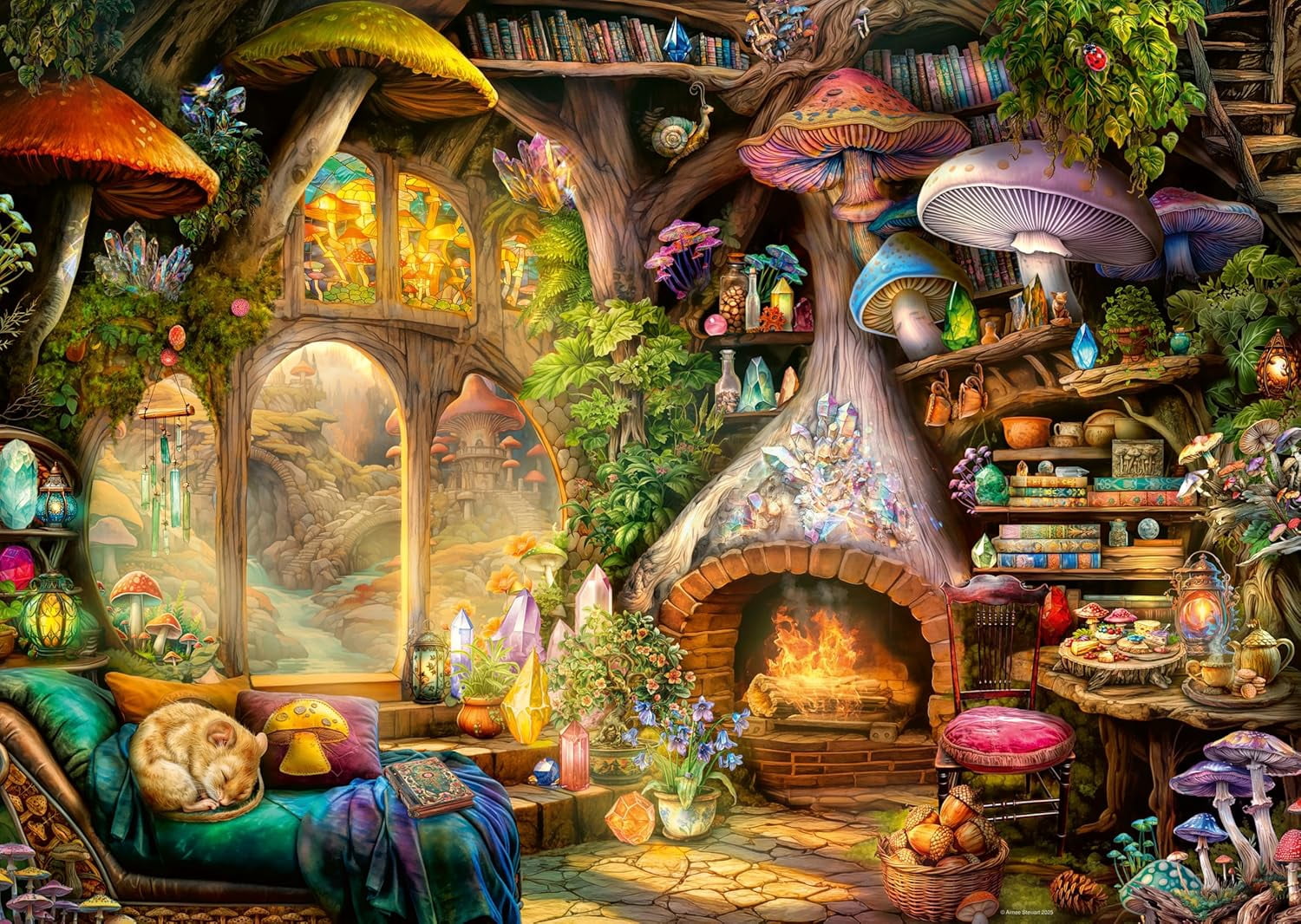 Ravensburger MUSHROOM COTTAGE 1000 Piece Jigsaw Puzzle