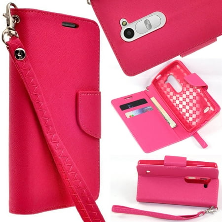 SOGA [Pocketbook Series] PU Leather Magnetic Flip Wallet Case for LG Sunset / Tribute / Risio / Power / LG Leon LTE / Destiny - Hot