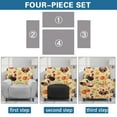 thumbnail image 6 of Xixirimido Turkey Pumpkin Maple Leaf Recliner Slipcovers 4-Pieces Lazyboy Covers Couch Chair Cover Non Slip Reclining with Storage Pockets Thanksviging Furniture Protector for Home Living Room, 6 of 8