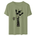 thumbnail image 6 of Yuwull Oversized T Shirts for Women, Womens Summer Tops Giraffe Print Graphic Short Sleeve Crew Neck T-Shirt Plus Size Womens Cute Tops On Clearance, 6 of 6