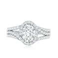 thumbnail image 4 of Rosec Jewels Lab Grown Diamond Engagement Ring Oval - Classic Halo Ring - EF-VS Quality, 10K White Gold, US 9.00, 4 of 8