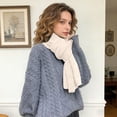 thumbnail image 2 of SRZYMJ Women Knit Scarf Long Neck Warmer for Cold Weather Soft Wool-Like Fall Winter Warm Beanie Scarves Wrap for Women Men, 2 of 4