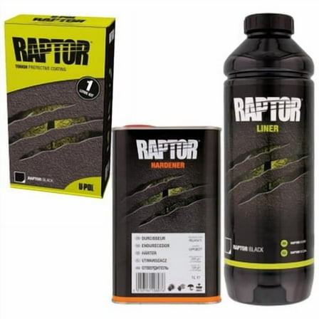U-POL Black, Raptor Bed Liner, 1 Quart Kit, 4801
