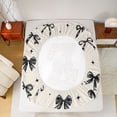 thumbnail image 5 of Feelyou Kid Princess Ribbon Queen Sheet Sets, Fashion Monogrammed Z Bed Set, 4pcs, 5 of 7