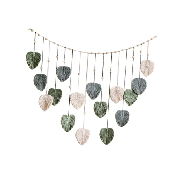 Tapiz Tejido Macramé perfecl Colgante de Pared Bohemio Decoración Verde