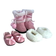 MBD 18 Inch Doll Shoes- Pink Shoes Set Fits 18 Inch Fashion Girl Dolls and Kennedy and Friends Dolls