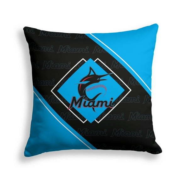 Pegasus Miami Marlins 18" x 18" Diamond Boxed Decor Pillow