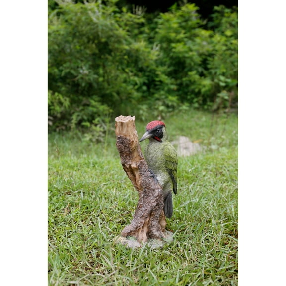 Woodpecker On Stump Statue