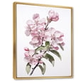 thumbnail image 2 of Designart "Apple Blossom Monochromatic gracefulness XIV" Floral Floater Framed Canvas Art Print, 2 of 7