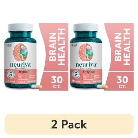 (2 pack) Neuriva Original Brain Health Supplement Support for Memory & Focus 30ct Capsules