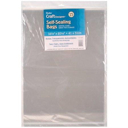- Darice, 12 Piece, Clear Self Sealing Bags