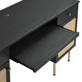 thumbnail image 6 of Computer Work Desk, Black, Wood, Home Office Business, Modern Contemporary HB34513, 6 of 9