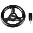 thumbnail image 1 of 1PC 12*100mm Black Round 3 Spoke Hand Wheel for Lathe Milling Machine, 1 of 4
