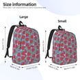 thumbnail image 2 of Rateoe Hand Drawn Strawberry Pattern Durable Canvas Backpack for Men & Women – Stylish & Lightweight – Adjustable Straps, Multiple Pockets – Fits 15-17 Inch LaptopsSmall, 2 of 5