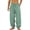Mint Green, variant on BXINGOHAI Men's Cotton Linen Pants Elastic Waist Drawstring Summer Beach Trousers Casual Yoga Pant Yellow,L