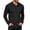 Black, variant on Men's Waffle Knit Polo Shirt Long Sleeve Casual Collared Top with Button Placket Chest Pocket Ribbed Cuffs Solid Color Loose Fit Lightweight Breathable Spring Fall Everyday Wear Basic Casual Navy L