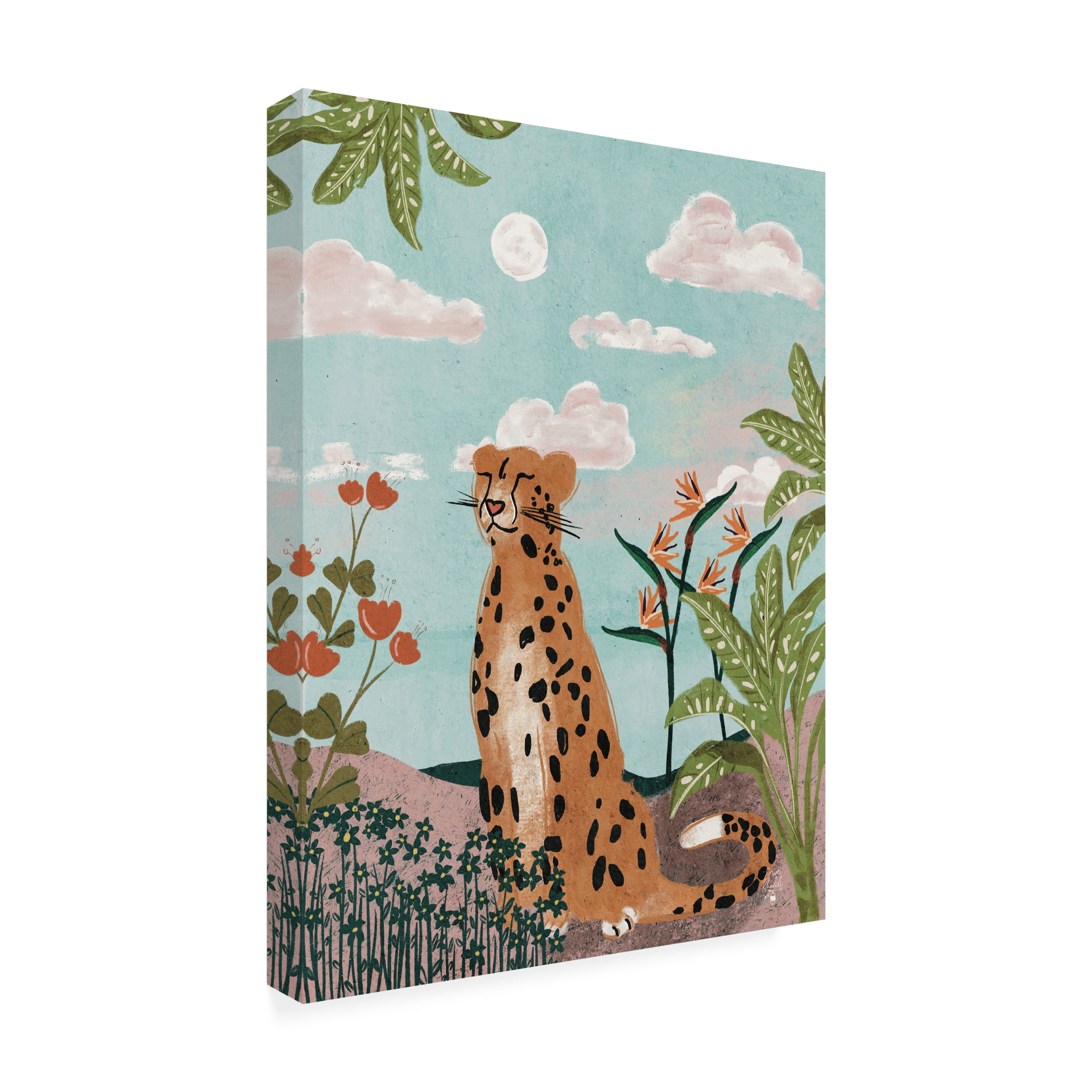 Erum Khalili 'Leopard In Jungle' Canvas Art