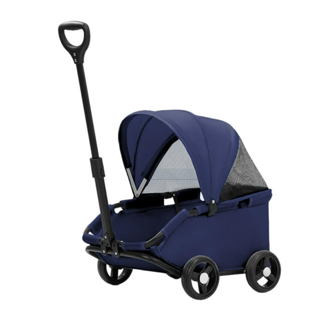 Milaget Poussette pour Animaux de Compagnie Portable Légère Chariot pour Chiot Chaton Petit Bleu