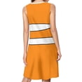 thumbnail image 2 of Clownfish Pattern Orange White Spring Summer Dresses for Women Fashion T-shirt Dress Casual Sleeveless Loose Sundress with Pockets, 2 of 5