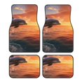 thumbnail image 1 of Balery Sunset Dancing Dolphin B Juego de 4 Alfombrillas para Auto, Revestimientos de Caucho Resistente, Diseño Antideslizante, 1 of 7