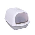 thumbnail image 1 of facefd Pet Litter Tray Enclosed Potty Toilet Small Animals Hooded Cat Litter Box Gray, 1 of 7
