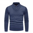 thumbnail image 1 of Mens Slim Fit Casual Shirt Long Sleeves Breathable Sweater Soft Top Shirt Collar, 1 of 8
