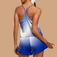 thumbnail image 4 of Ohufall Women's Camisole Pajama Sets Fashionable Printed Cami Tops with Ruffled Edge Shorts 2 Piece Lounge Sets Summer Cool Comfy Sleepwear Nightwear for Women, 4 of 7