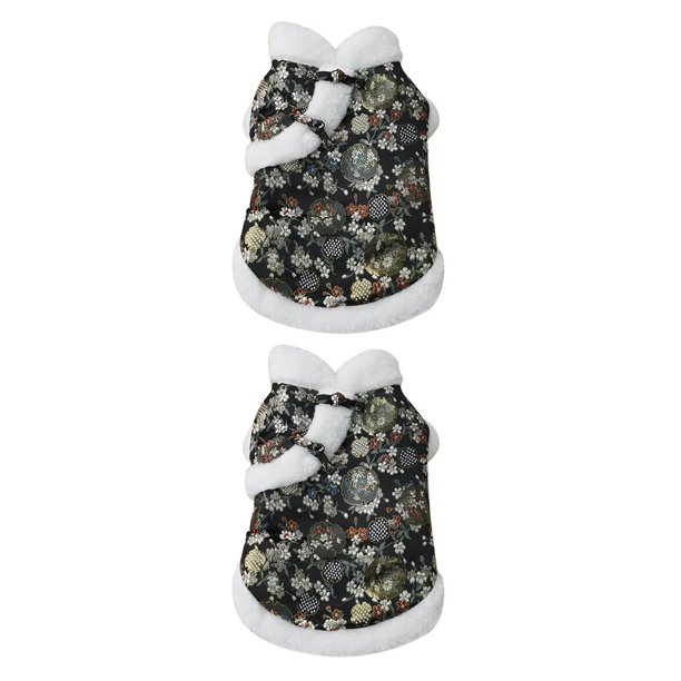 Methold Ropa para perros Espesar Ropa para mascotas Traje Tang lindo Año nuevo chino Estilo Invierno Calor Disfraces Perros Disfraz Pomerania Type1 NO1