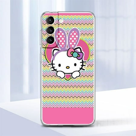 Luxury Silicone Cover Case for Samsung Galaxy S9 S10 Lite S10e S20 Plus S21 FE S22 Ultra 5G Note 10 Cute Hello Kitty Funda Coque