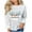 White, variant on MIUOWANP Women's Long Sleeve Tops Christmas Fashion Women's Casual Long Sleeve Printed Ladies Sweatshirts Tops