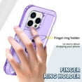 thumbnail image 4 of Nalacover For iPhone 14 Pro Slim Case,Luxury Hybrid Hard PC and TPU Rugged Bumper 3-In-1 Rotatable Magnetic Ring Kickstand Four Corner Guard Shockproof Anti-Scratch Back Phone Cover.Purple, 4 of 11