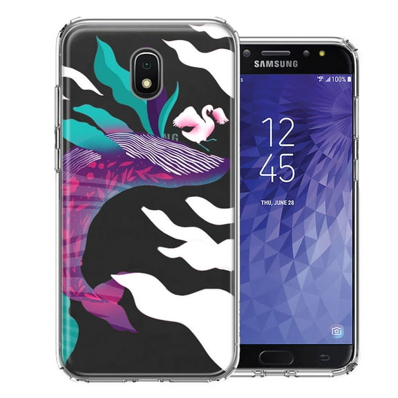 MUNDAZE For Samsung Galaxy J3 Express/Prime 3/Amp Prime 3 Mystic Floral Whale Design Double Layer Phone Case Cover