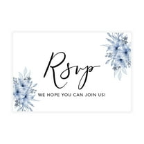 Koyal Wholesale 56-Pk RSVP Postcards for Wedding Dusty Blue Florals Cardstock Response Reply Cards, "4 x 6"