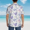 thumbnail image 6 of Xecao Lavender Flowers print Hawaiian shirt - a stylish short-sleeve button-down for men, perfect for casual beach and tropical outings., 6 of 9