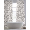 thumbnail image 5 of Farmhouse Grey Sheer Curtains 108 Inch Length 2 Panels Set for Living Room/Bedroom, Vintage Flower Leaf Botanical Plant Curtain Sheers Drapes Rod Pocket Curtains Window Treatment Set 52''x108''x2, 5 of 7