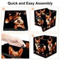 thumbnail image 4 of Pixel Dog Foldable Toy Storage Basket with Handle, 10.8"x10.5"x10.6", Large Capacity Storage Box Organizer Bins, 4 of 6
