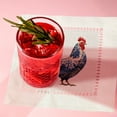 thumbnail image 5 of Jolitee Decorative Hemstitch Cocktail Napkins, 6"x6" Washable Linen-Like Cloth Napkins, Handmade for Entertaining and Everyday Use (Chinoiserie Chicken), 5 of 7