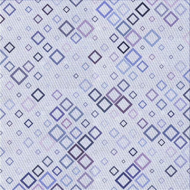 Ahgly Company Machine Washable Indoor Square Transitional Lavender Blue Area Rugs, 8' Square