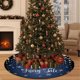 thumbnail image 1 of Christmas Snowflake Tree Skirt Holiday Decorations And Accessories Short Pile Printed Christmas Tree Skirt, 1 of 6