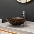 thumbnail image 4 of Vinnova Enna 16.5in Antique Bronze Finish Glass Round Over-Mounted Bathroom Vanity Vessel Sink Bowl, 4 of 8