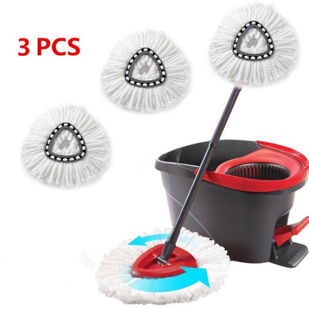 3 Pack Mop Head Replacement Microfiber Mop Refills Spin Mop Replacement